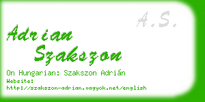 adrian szakszon business card